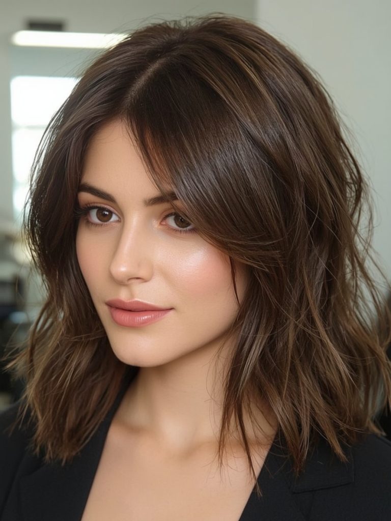 Shoulder Length Hairstyles For Thin Hair Fine: With Choppy Layers