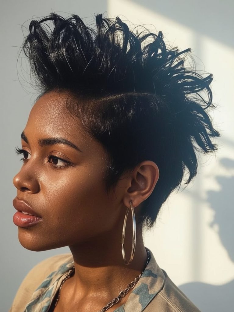 Wavy Natural Hair Mohawk