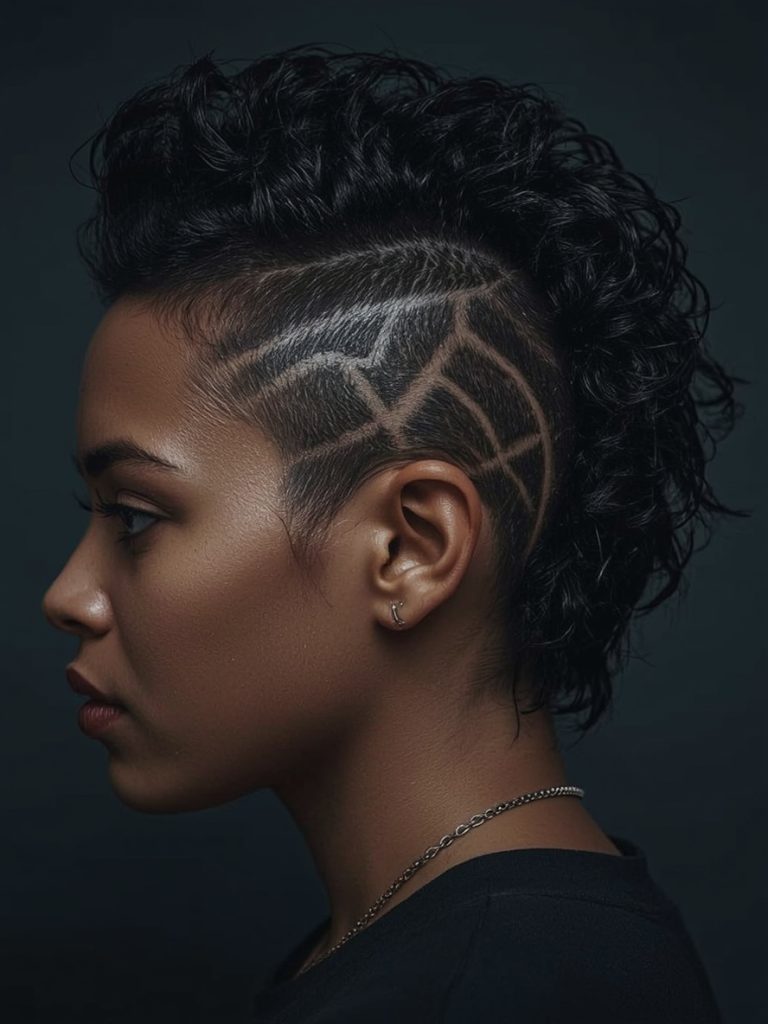 Braided Natural Hair Mohawk