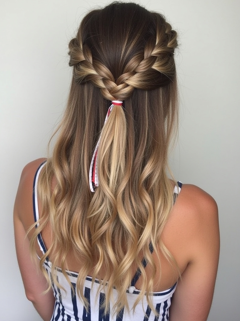 Cute Easy Half-Up Braid Hairstyle