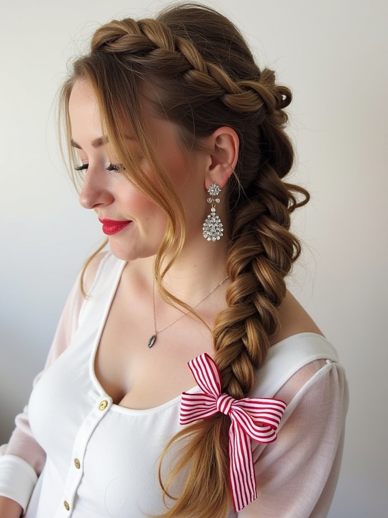 Cute Easy Waterfall Braid Hairstyle