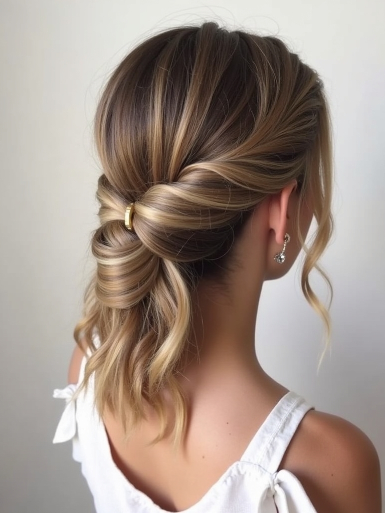 Cute Easy Bobby Pin Design Hairstyle