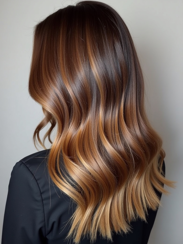 Cocoa Bean Caramel Balayage