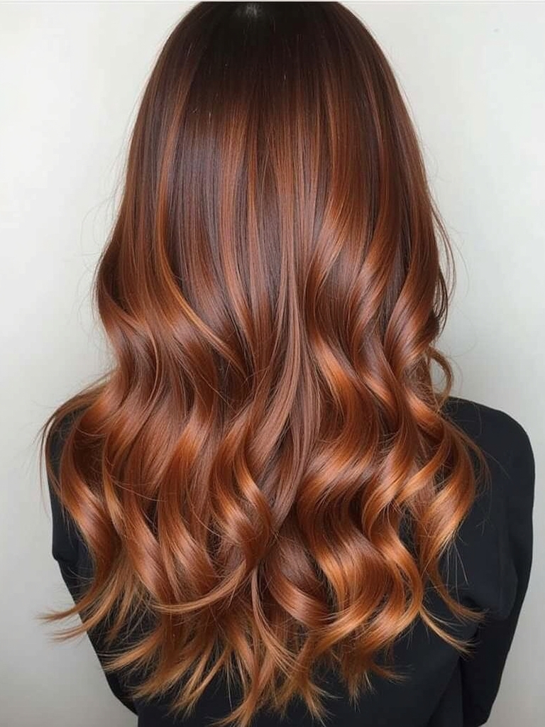 Amber Glow Caramel Balayage