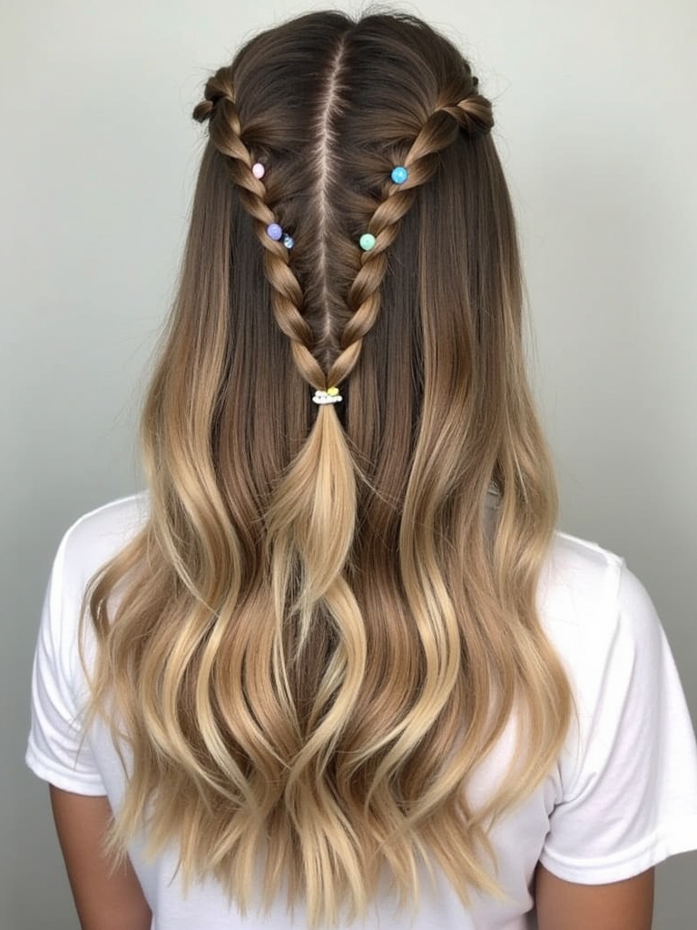 Cute Easy Twisted Half-Updo Hairstyle