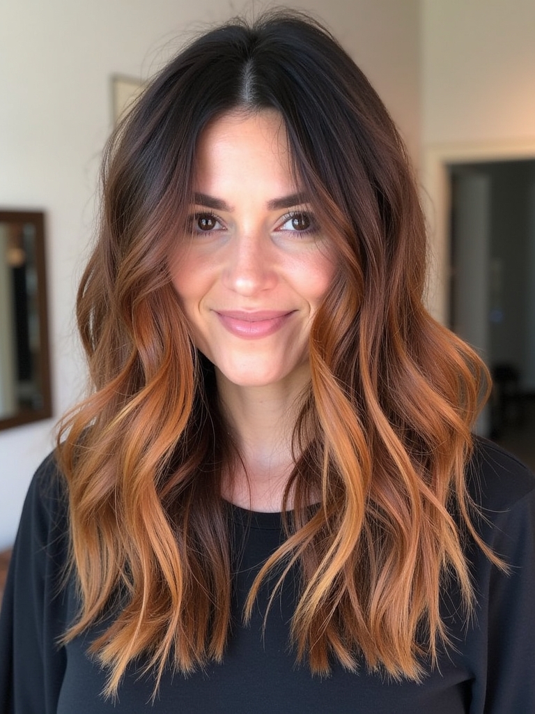 Autumn Leaf Caramel Balayage