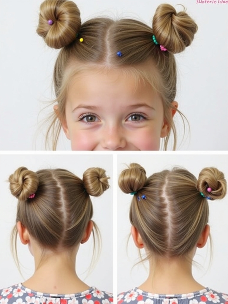 Hairstyles For School: Half-Up Braided Top Knot