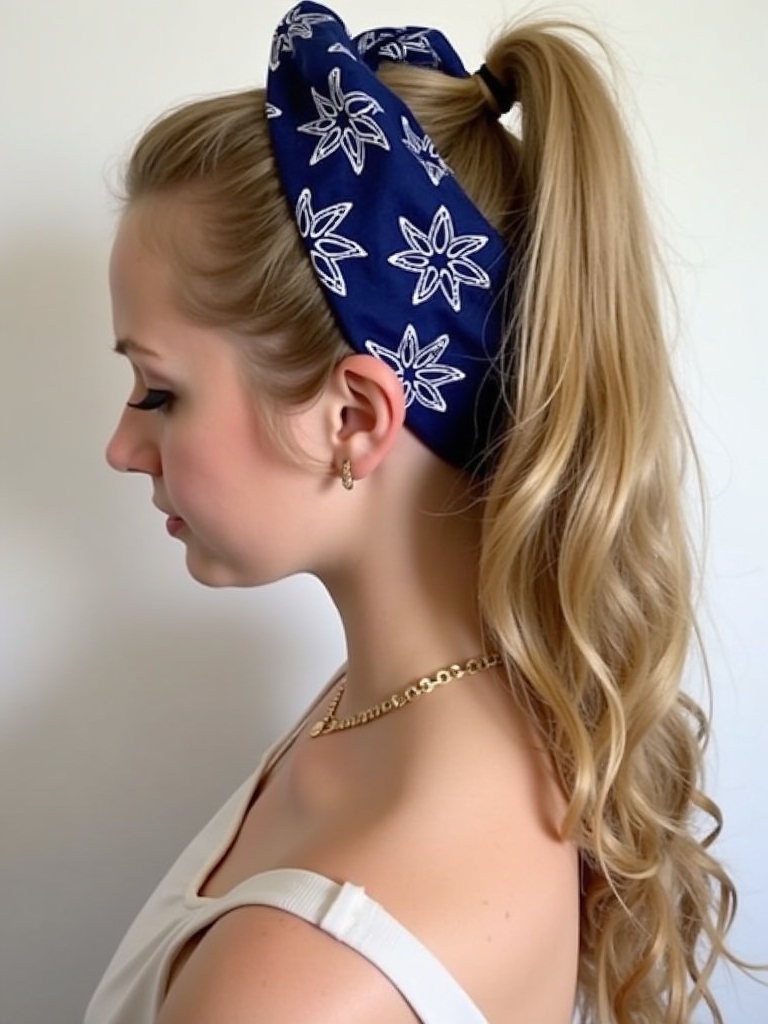 Cute Easy High Ponytail with a Scrunchie Hairstyle