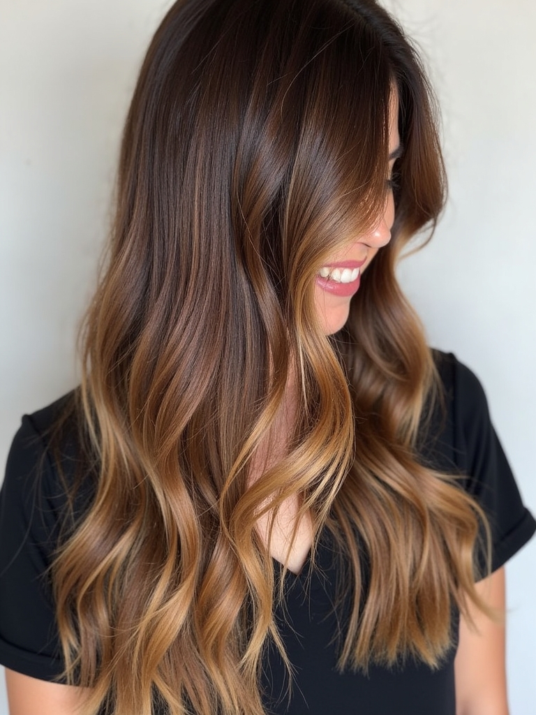 Chocolate Ripple Caramel Balayage