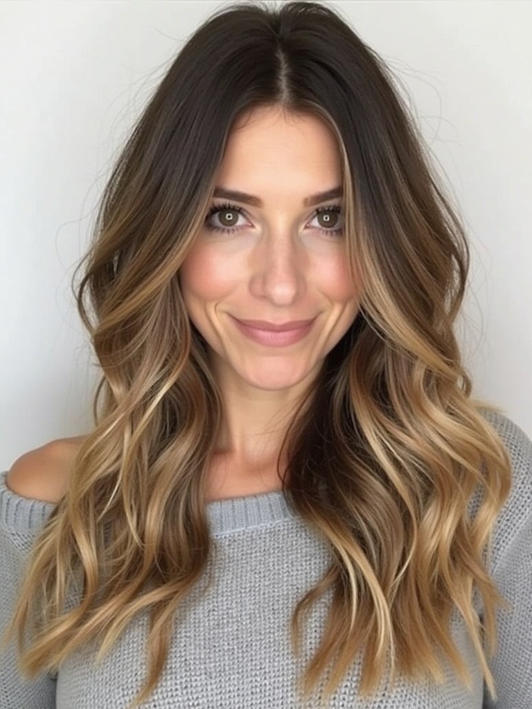 Long Haircut Ideas: Layered Haircut with Side Bangs