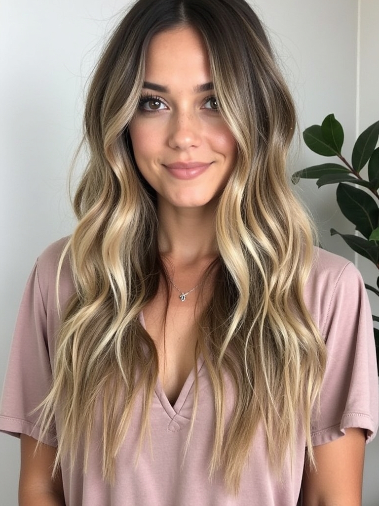 Long Haircut Ideas: Soft Waves with a Center Part