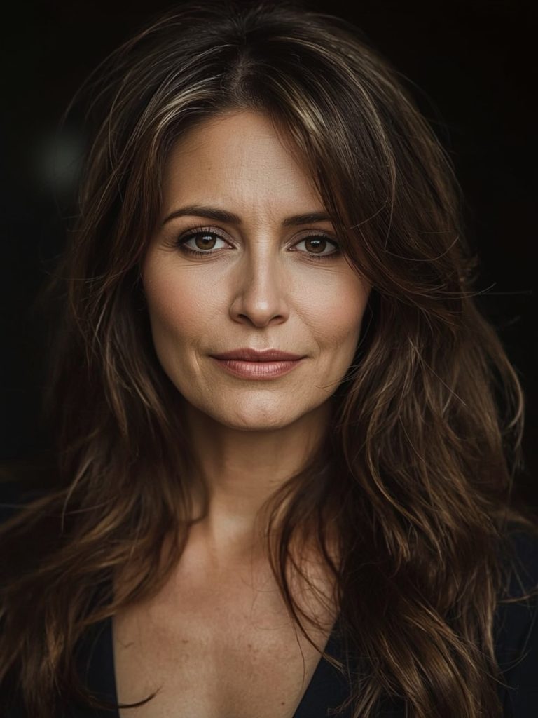 Long Hair Older Women: U-Shaped Haircut