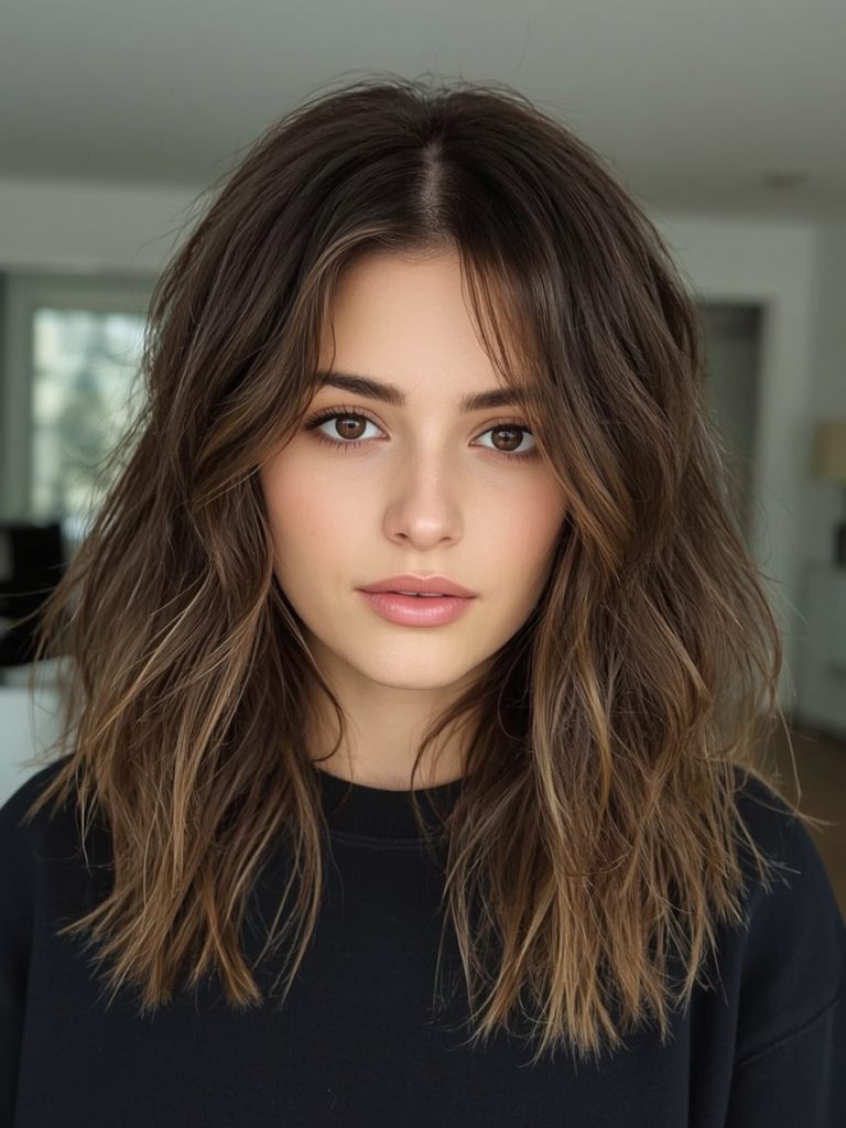 Caramel Shatush: Natural Caramel Highlights On Brown Hair