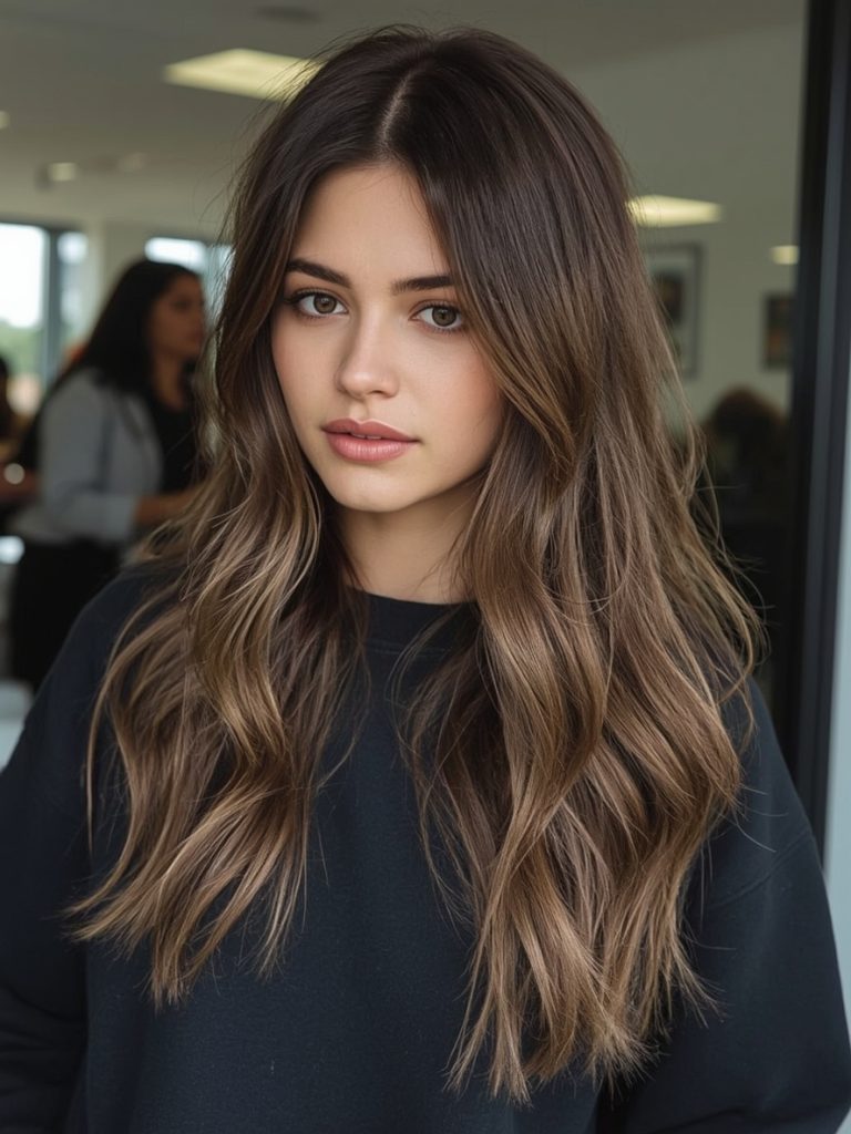 Brunette Summer Hair 2025: Bronde Beach Waves