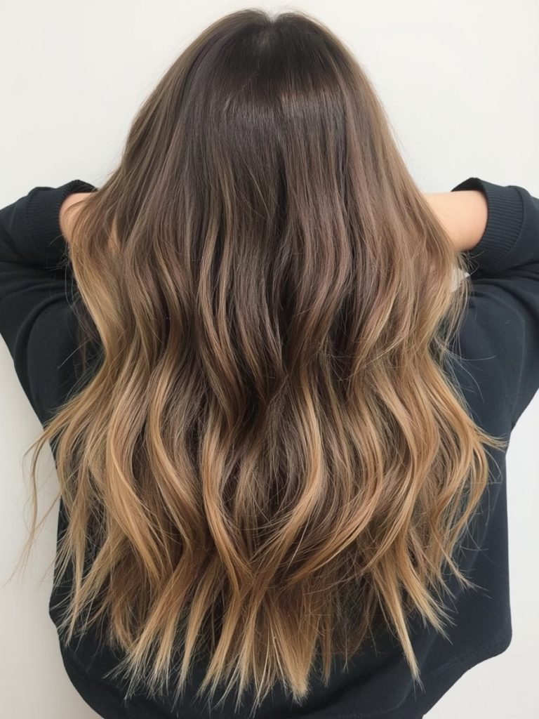 Caramel Ecaille: Tortoiseshell Caramel Highlights On Brown Hair