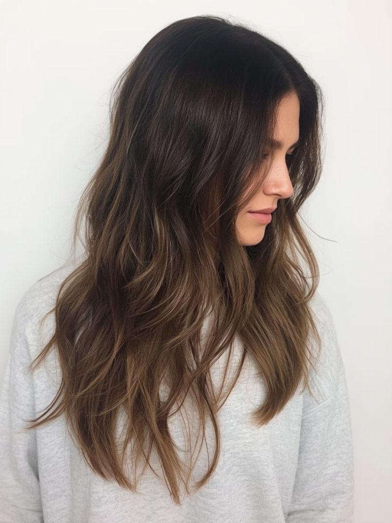 Caramel Reverse Balayage: Dark To Light Caramel Highlights On Brown Hair