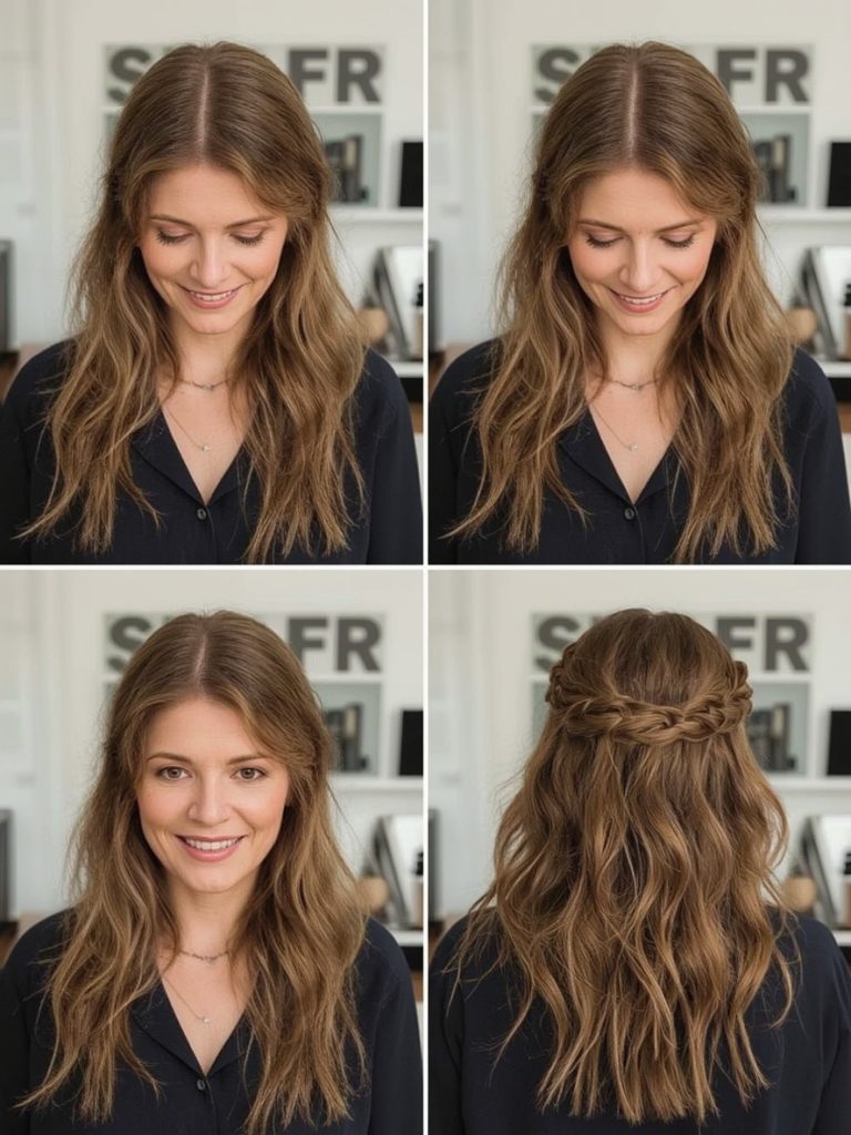 Long Hair Older Women: Natural Gray with Long Layers