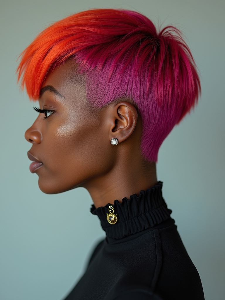 Short Hair Back View: Flipped Out Ends